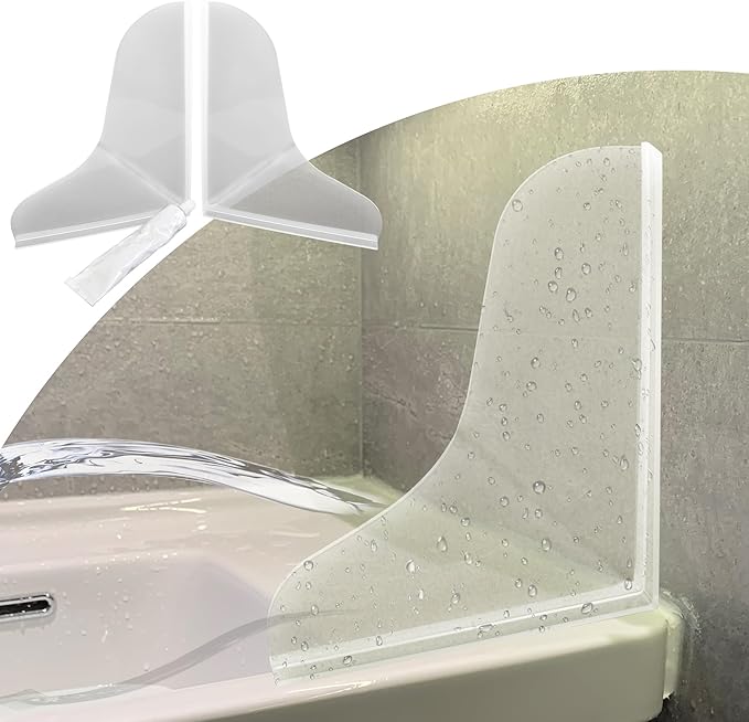 Mofason Silicone Shower Splash Guard, Clear